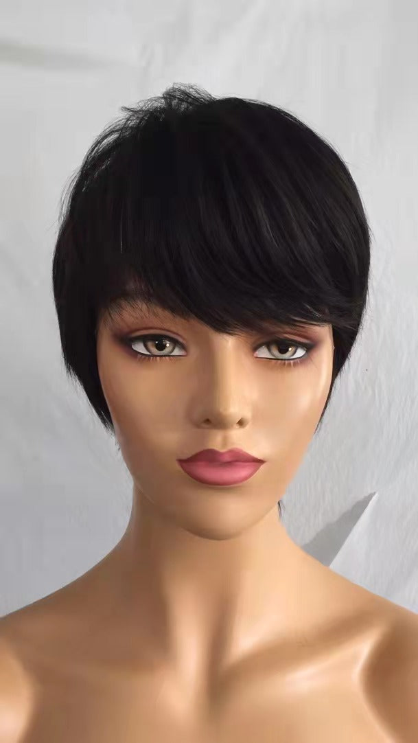 Samuel Hair 13*4 Transparent Lace Front Pixie Cut wig,Virgin Human Hair Wigs-19