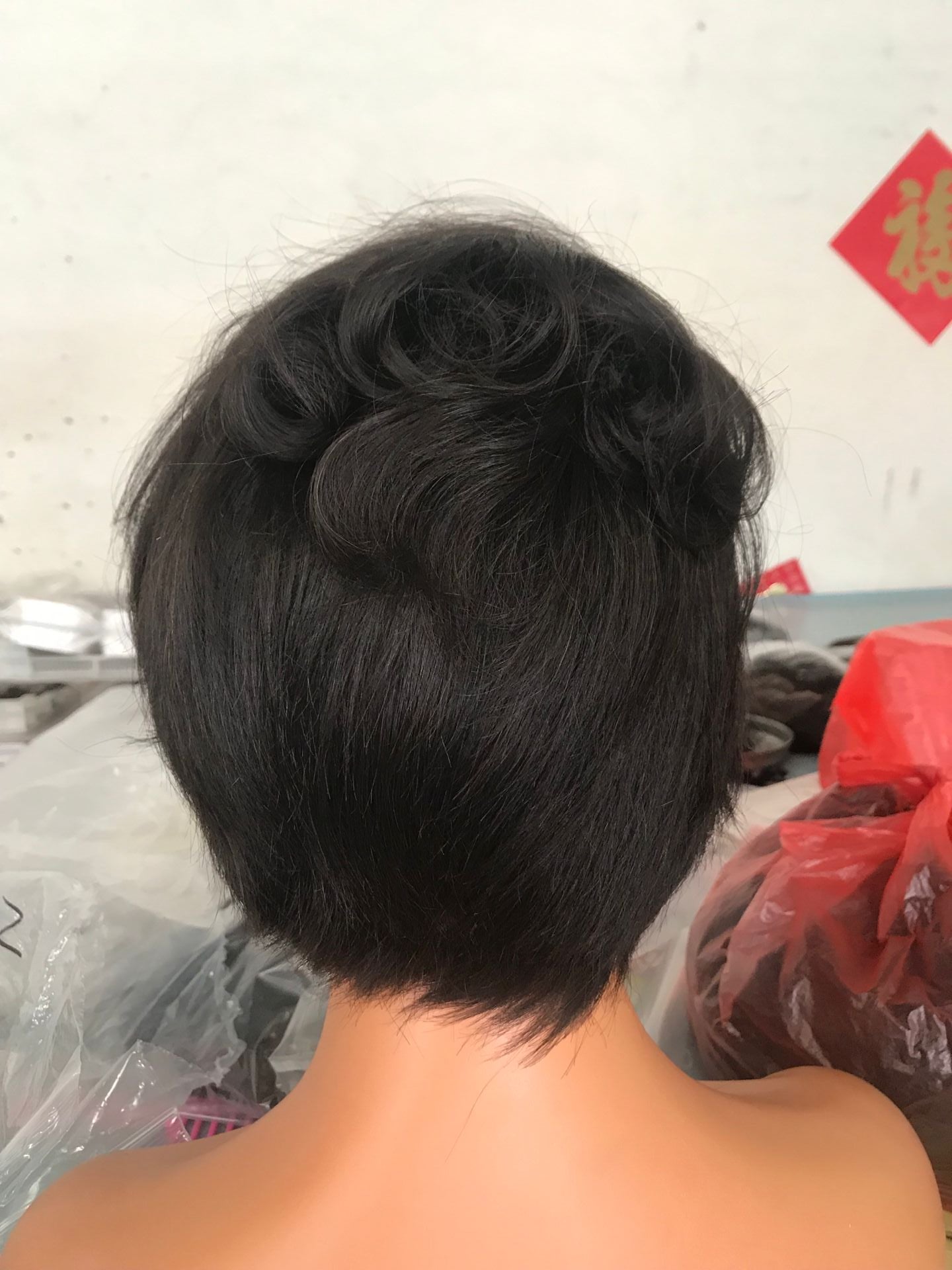 Samuel Hair 13*4 Transparent Lace Front Pixie Cut wig,Virgin Human Hair Wigs-07
