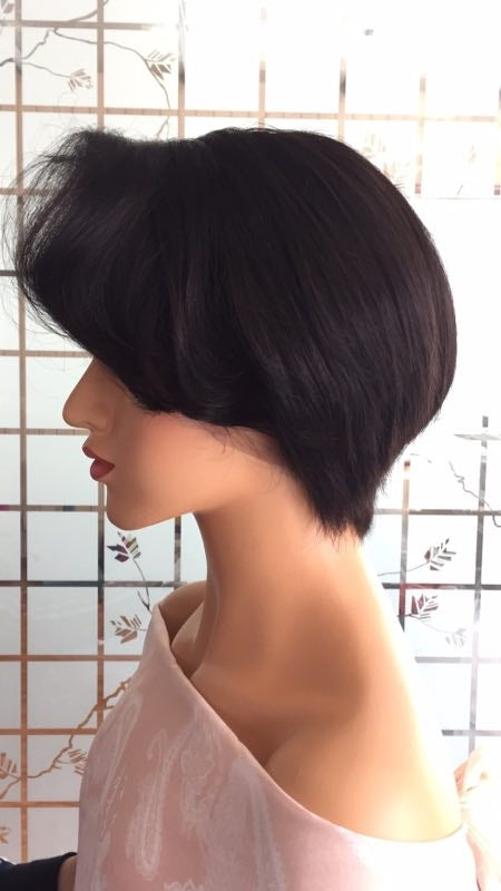 Samuel Hair 13*4 Transparent Lace Front Pixie Cut wig,Virgin Human Hair Wigs-01