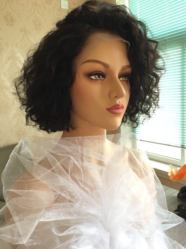 Samuel Hair 13*4 Transparent Lace Front Pixie Cut wig,Virgin Human Hair Wigs-11