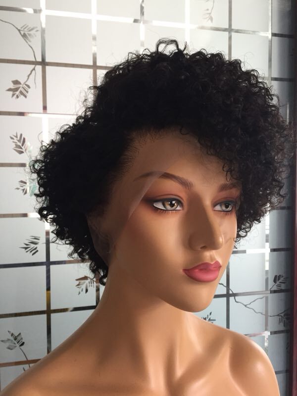 Samuel Hair 13*4 Transparent Lace Front Pixie Cut wig,Virgin Human Hair Wigs-24