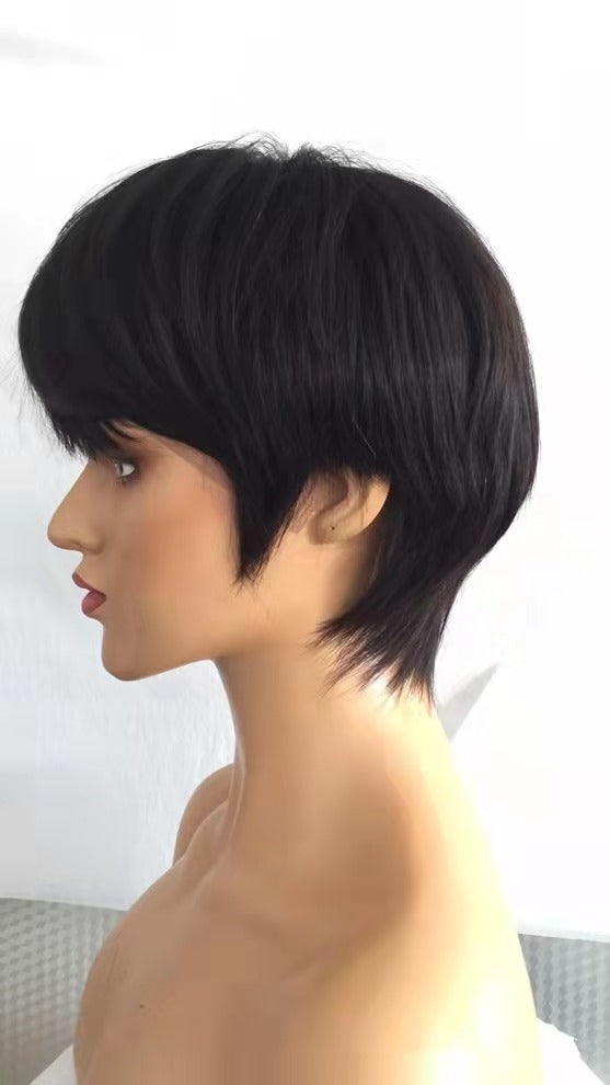 Samuel Hair 13*4 Transparent Lace Front Pixie Cut wig,Virgin Human Hair Wigs-19