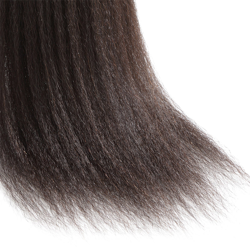 3 pieces Samuel Hair 12A Kinky Straight natural black hair bundles with closure/frontal free shipping