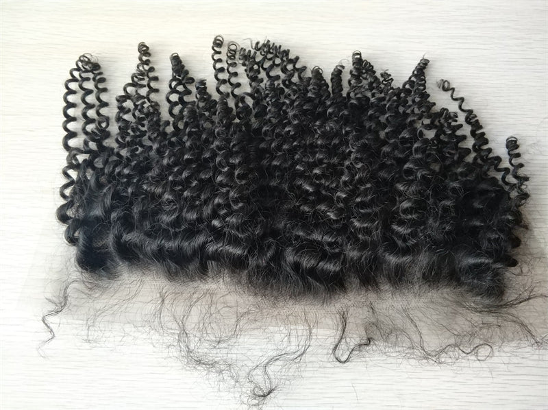 3 pieces Samuel Hair 12A Kinky Curly natural black hair bundles with closure/frontal free shipping