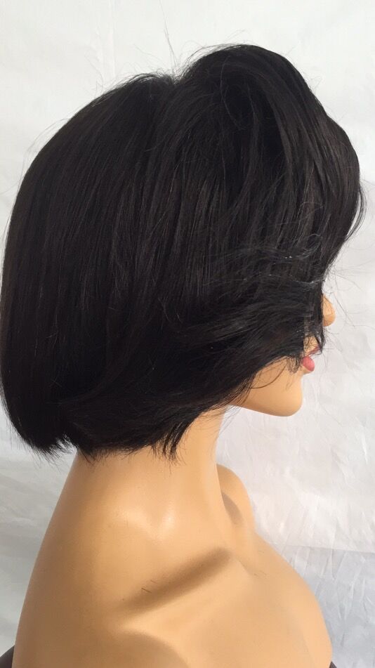 Samuel Hair 13*4 Transparent Lace Front Pixie Cut wig,Virgin Human Hair Wigs-16