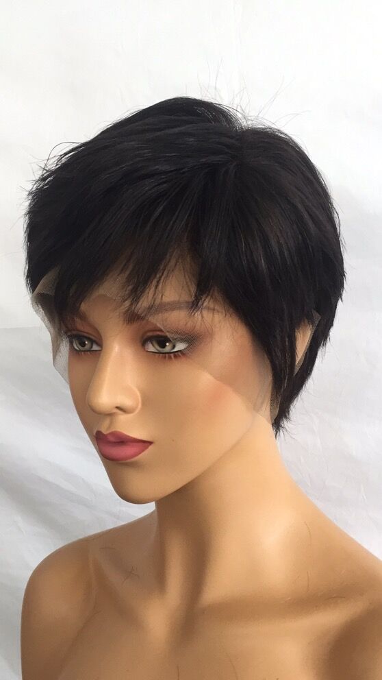 Samuel Hair 13*4 Transparent Lace Front Pixie Cut wig,Virgin Human Hair Wigs-21