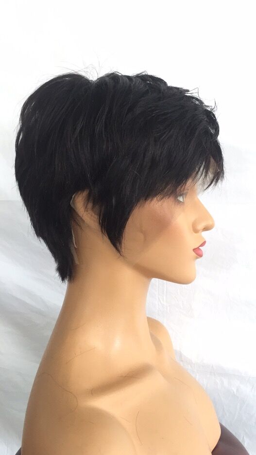 Samuel Hair 13*4 Transparent Lace Front Pixie Cut wig,Virgin Human Hair Wigs-21