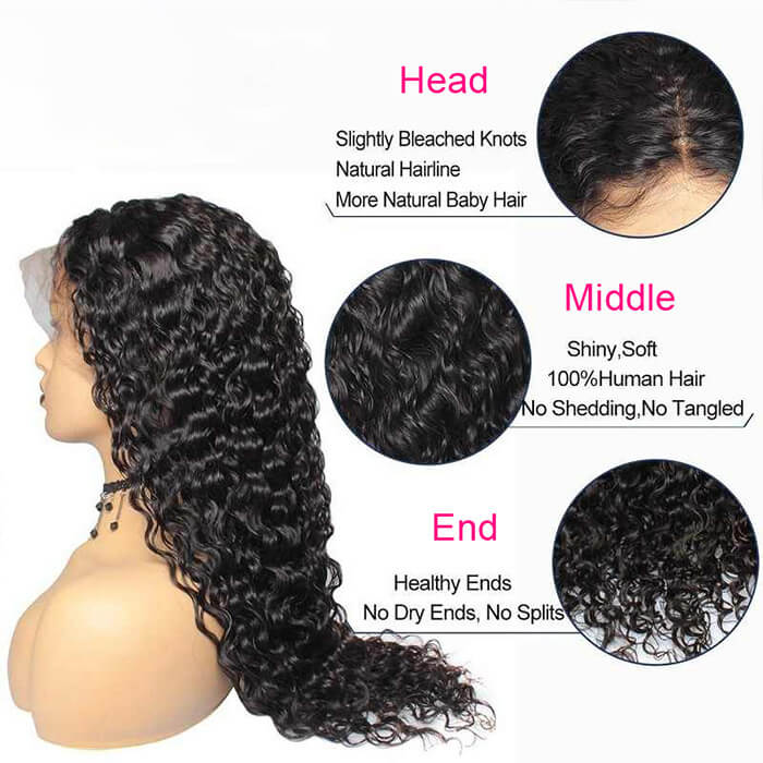 Samuel Hair HD Lace 12-30inch Water Wave Virgin Human Hair Lace Wig