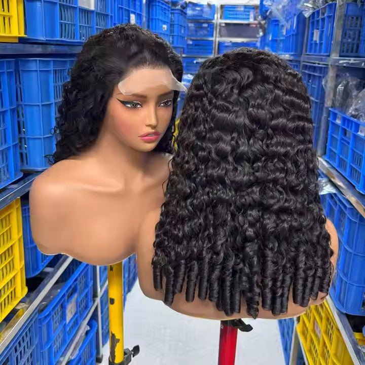 Samuel Hair Transparent Lace Wig, 12-30inch Burmese Curly Wave Virgin Human Hair Wig