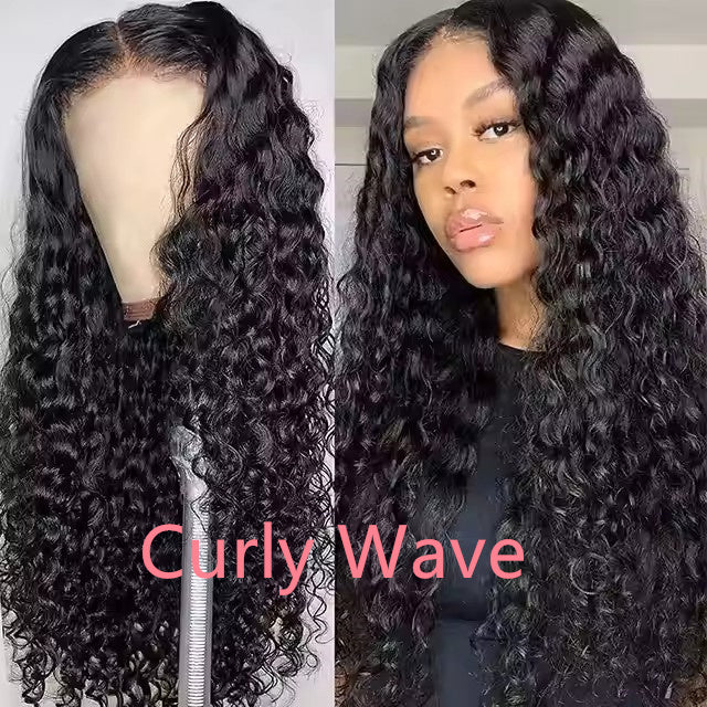 Samuel Hair Transparent Lace Wig, 12-30inch Curly Wave Virgin Human Hair Wig