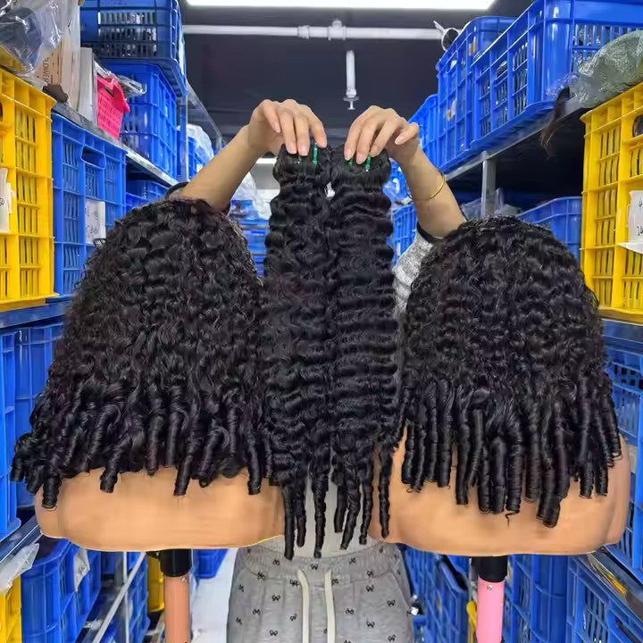 Samuel Hair Transparent Lace Wig, 12-30inch Burmese Curly Wave Virgin Human Hair Wig