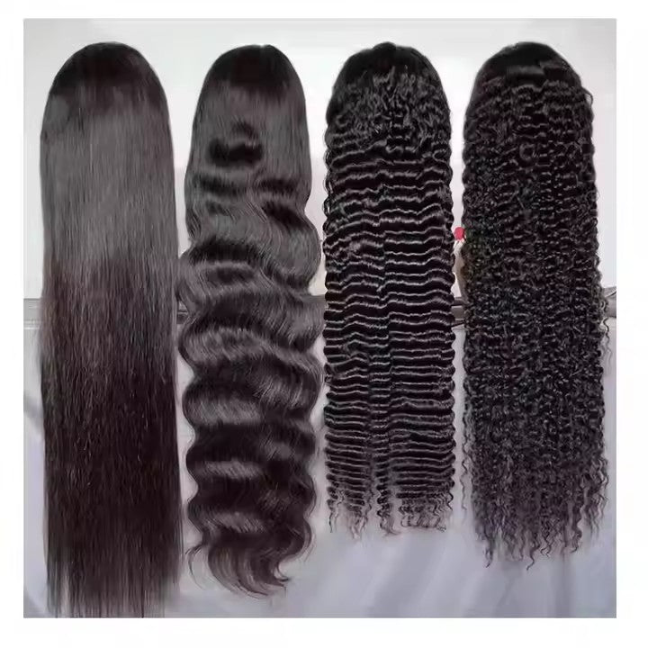 Samuel Hair Transparent Lace wig ,12-30inch Deep Wave Virgin Human Hair Wig