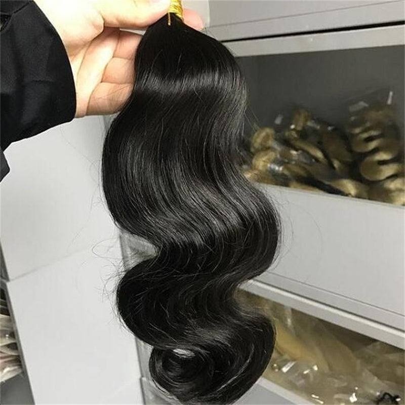 3 pieces Samuel Hair 12A body wave natural black hair bundles with closure/frontal free shipping