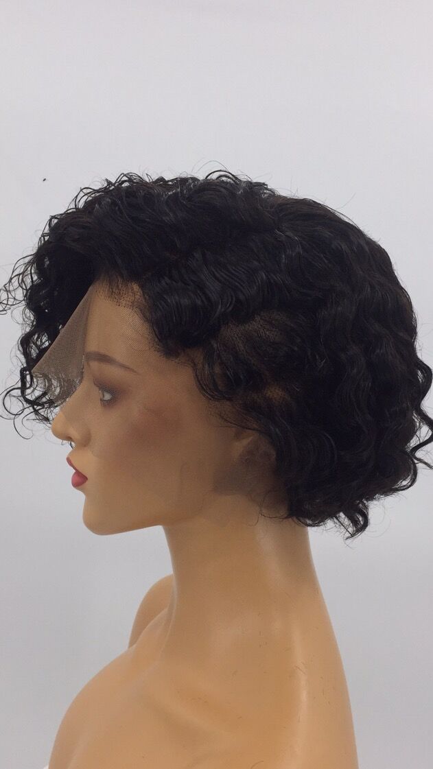 Samuel Hair 13*4 Transparent Lace Front Pixie Cut wig,Virgin Human Hair Wigs-22
