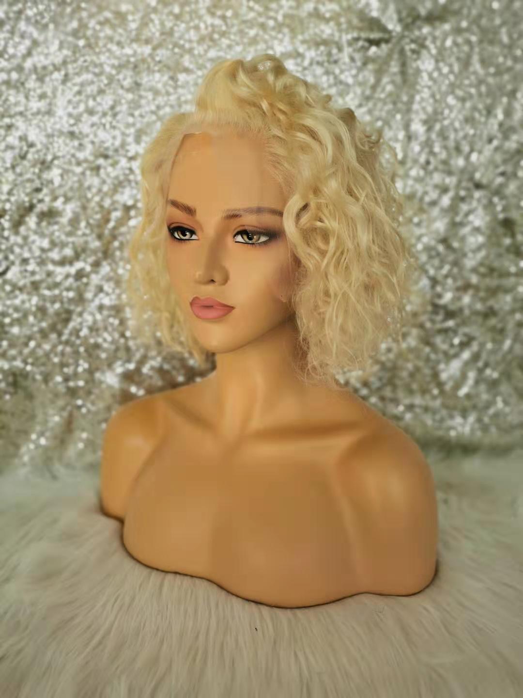 Samuel Hair 13*4 Transparent Lace Front Pixie Cut wig,Virgin Human Hair colored Wigs-06