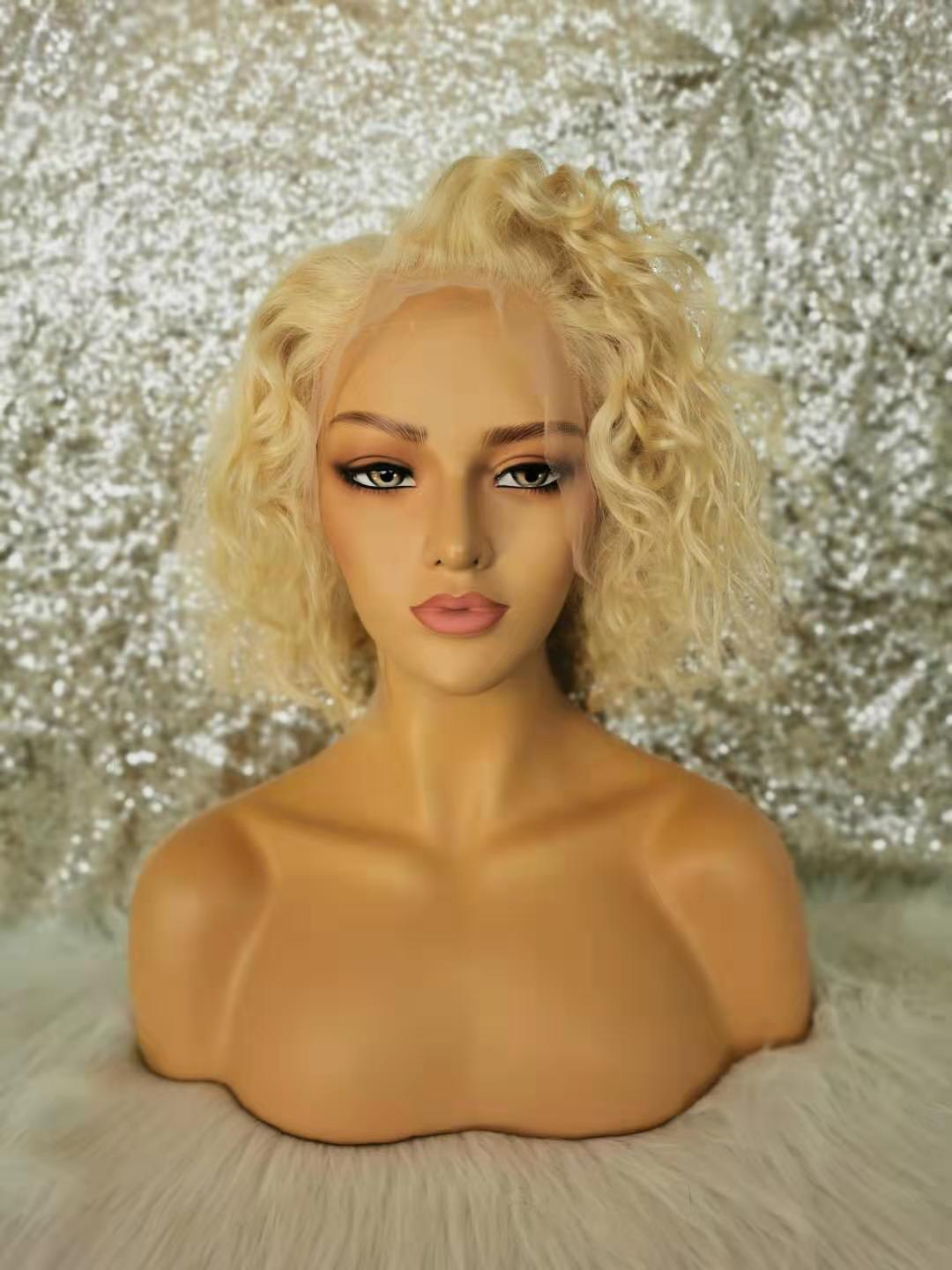 Samuel Hair 13*4 Transparent Lace Front Pixie Cut wig,Virgin Human Hair colored Wigs-06