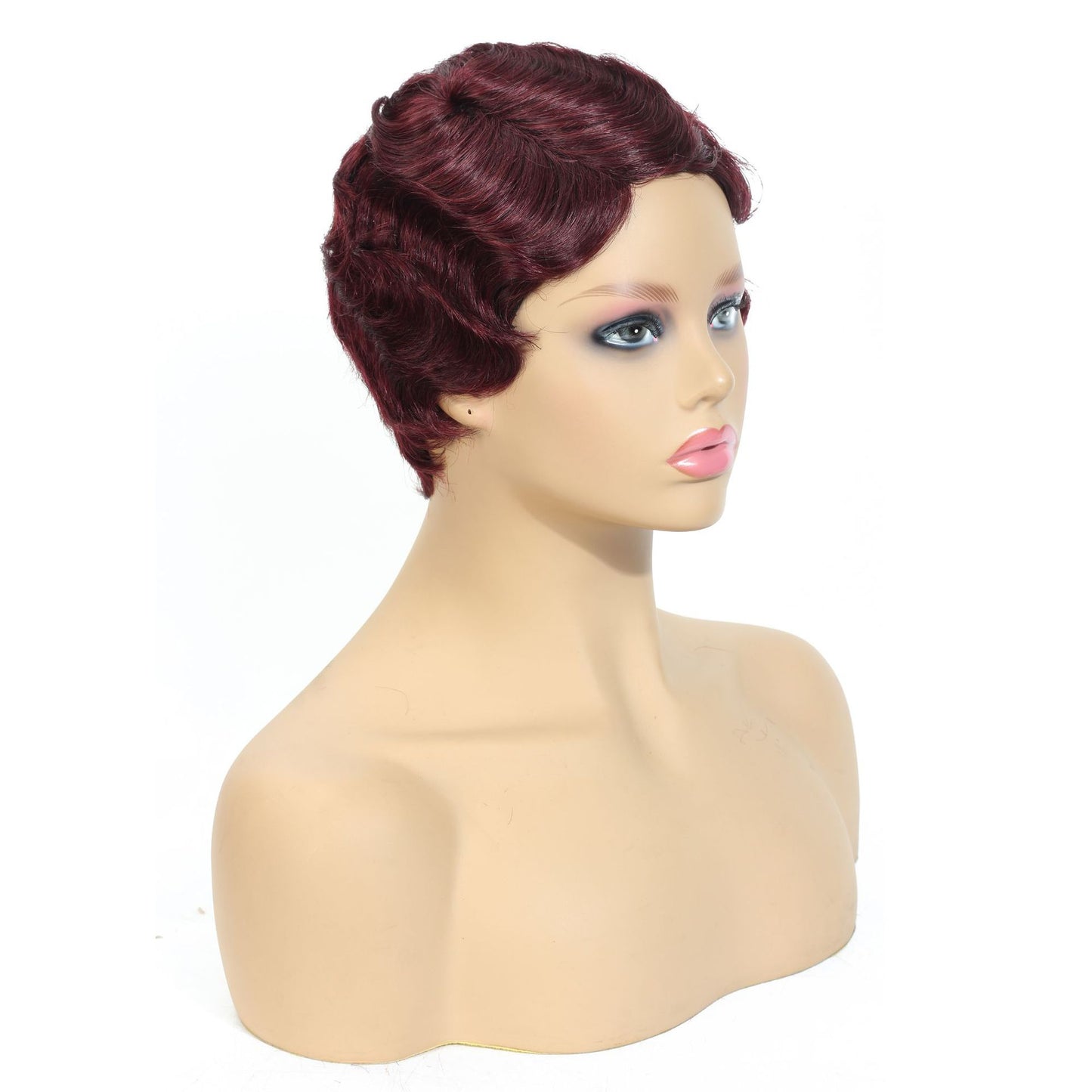 Samuel Hair 13*4 Transparent Lace Front Pixie Cut wig,Virgin Human Hair colored Wigs-03