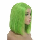 Samuel Hair 10-14Inch Green# Colored BOB Lace Wig,Transparent Lace Wig