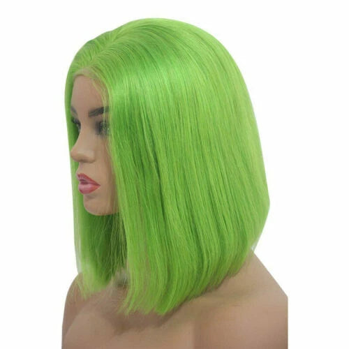 Samuel Hair 10-14Inch Green# Colored BOB Lace Wig,Transparent Lace Wig