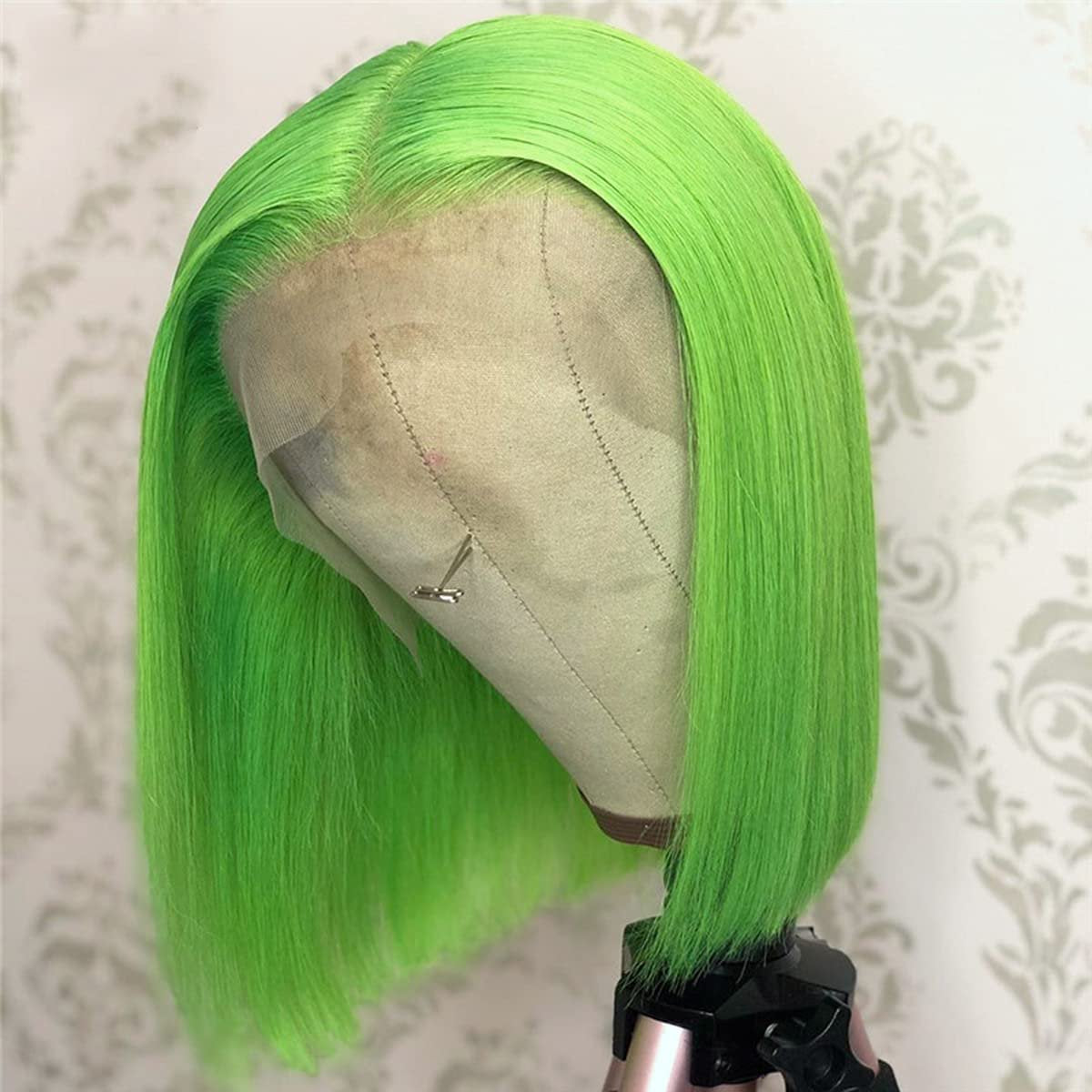 Samuel Hair 10-14Inch Green# Colored BOB Lace Wig,Transparent Lace Wig
