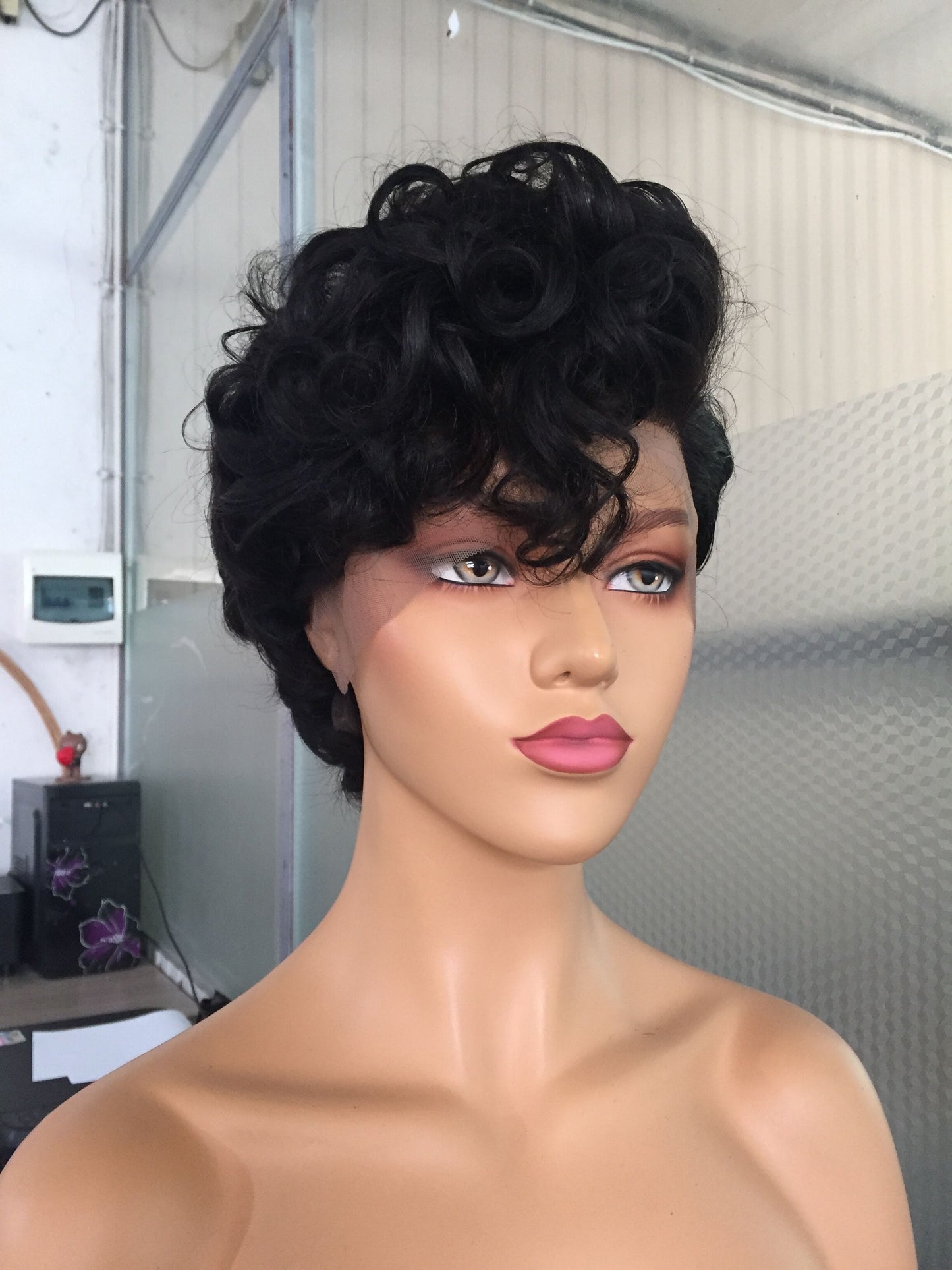 Samuel Hair 13*4 Transparent Lace Front Pixie Cut wig,Virgin Human Hair Wigs-06