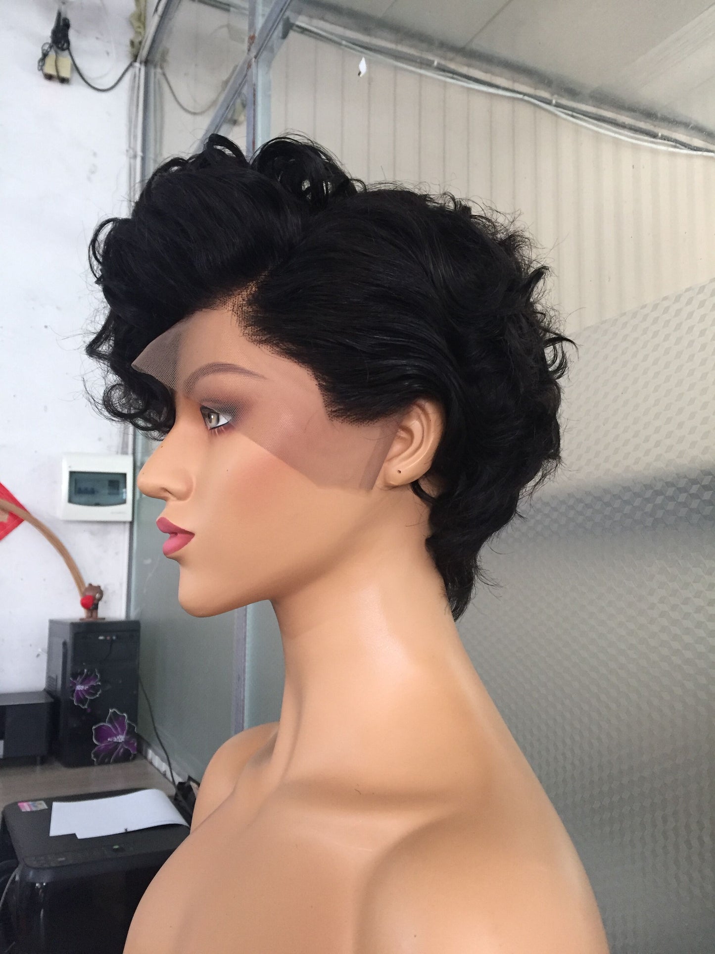 Samuel Hair 13*4 Transparent Lace Front Pixie Cut wig,Virgin Human Hair Wigs-06