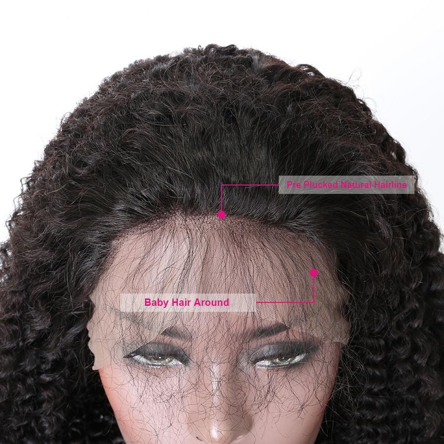Samuel Hair Transparent Lace Wig, 12-30inch Kinky curly Virgin Human Hair Wig