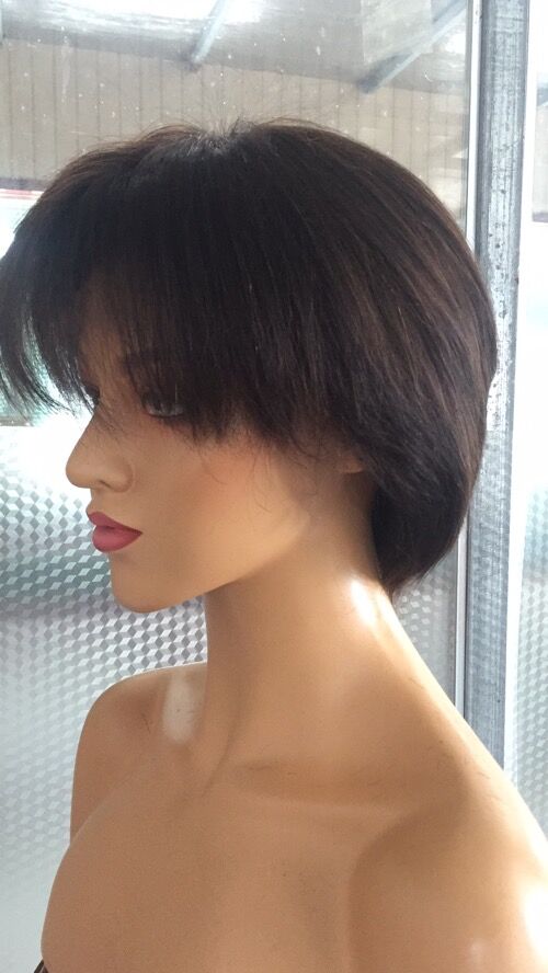 Samuel Hair 13*4 Transparent Lace Front Pixie Cut wig,Virgin Human Hair Wigs-17