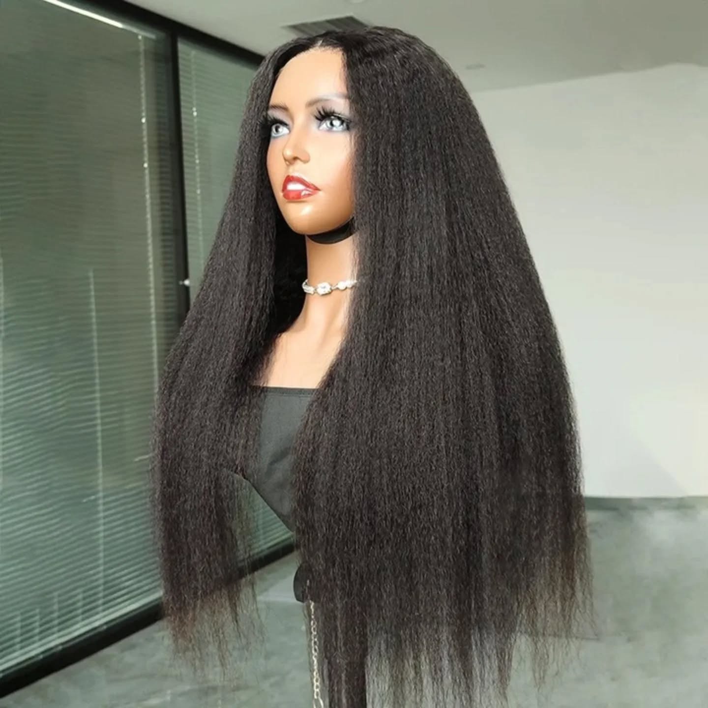Samuel Hair Transparent Lace Wig, 12-30inch Kinky straight Virgin Human Hair Wig