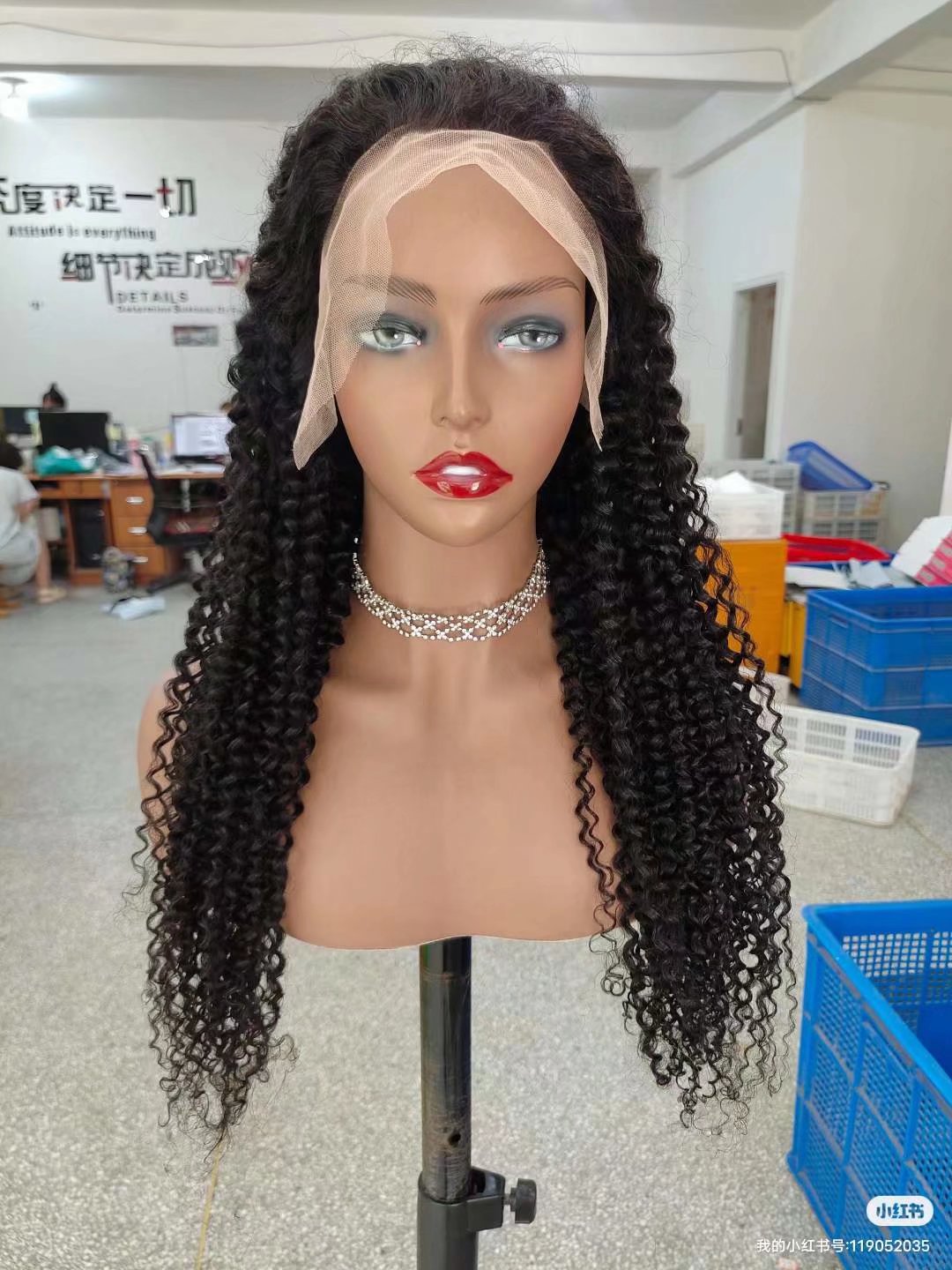 Samuel Hair Transparent Lace Wig, 12-30inch Kinky curly Virgin Human Hair Wig
