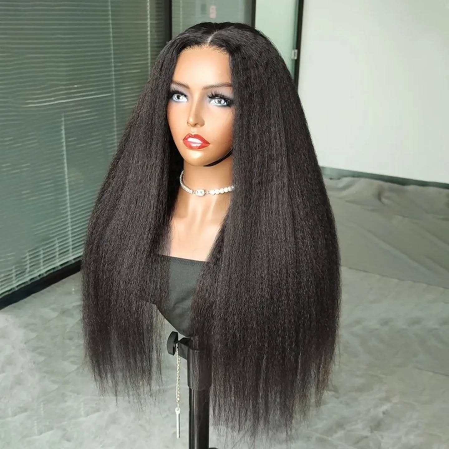 Samuel Hair Transparent Lace Wig, 12-30inch Kinky straight Virgin Human Hair Wig