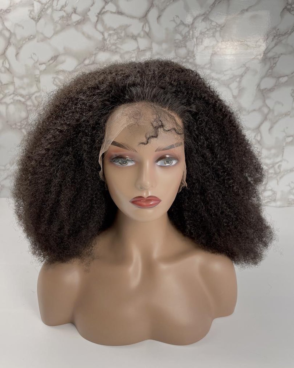 Samuel Hair Transparent Lace Wig, 12-30inch Afro Curly Virgin Human Hair Wig