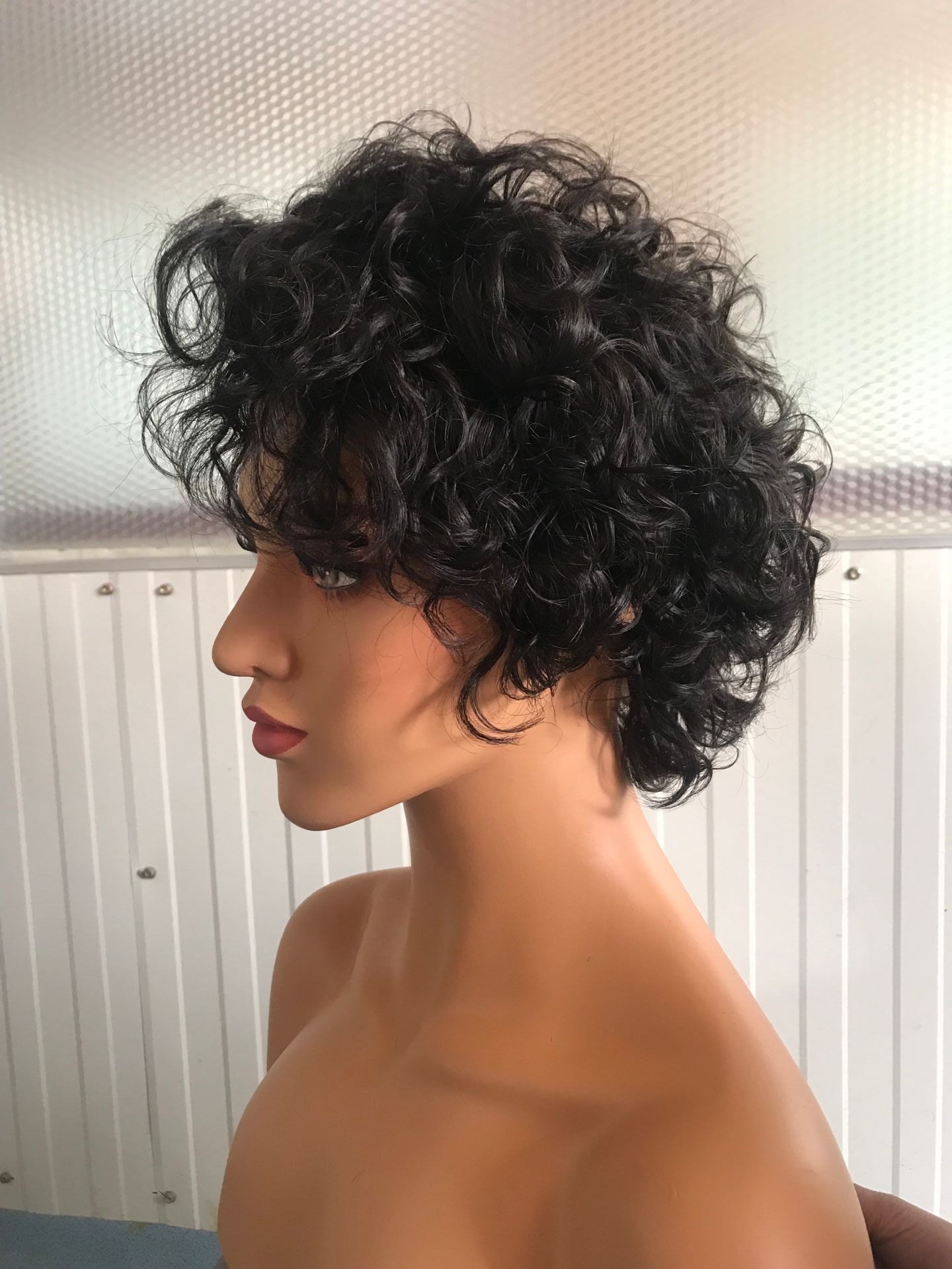 Samuel Hair 13*4 Transparent Lace Front Pixie Cut wig,Virgin Human Hair Wigs-14