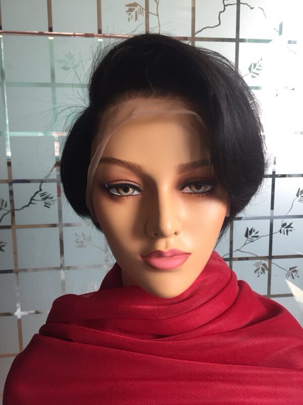 Samuel Hair 13*4 Transparent Lace Front Pixie Cut wig,Virgin Human Hair Wigs-15