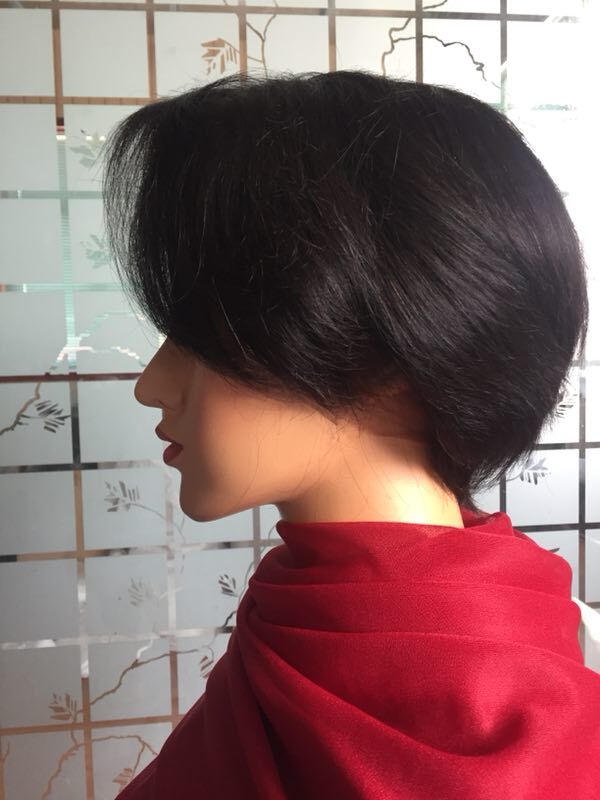 Samuel Hair 13*4 Transparent Lace Front Pixie Cut wig,Virgin Human Hair Wigs-15