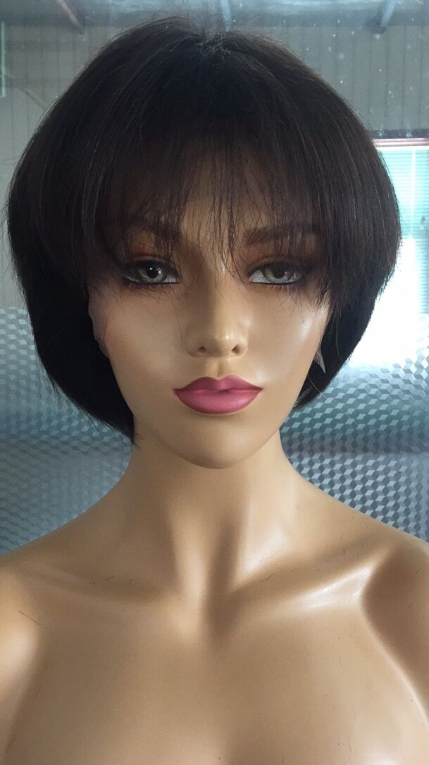 Samuel Hair 13*4 Transparent Lace Front Pixie Cut wig,Virgin Human Hair Wigs-17