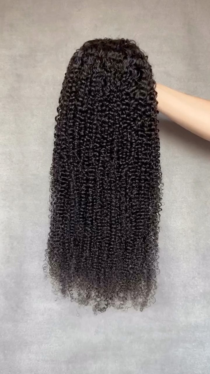 Samuel Hair Transparent Lace Wig, 12-30inch Kinky curly Virgin Human Hair Wig