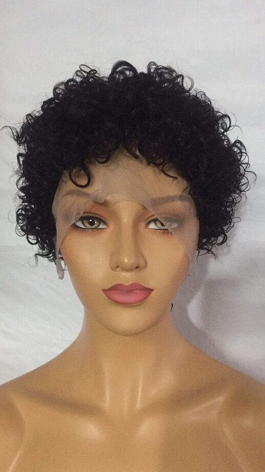 Samuel Hair 13*4 Transparent Lace Front Pixie Cut wig,Virgin Human Hair Wigs-10
