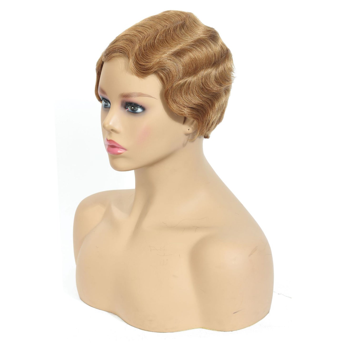 Samuel Hair 13*4 Transparent Lace Front Pixie Cut wig,Virgin Human Hair colored Wigs-03