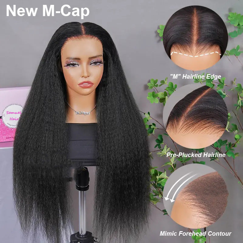 Samuel Hair Transparent Lace Wig, 12-30inch Kinky straight Virgin Human Hair Wig