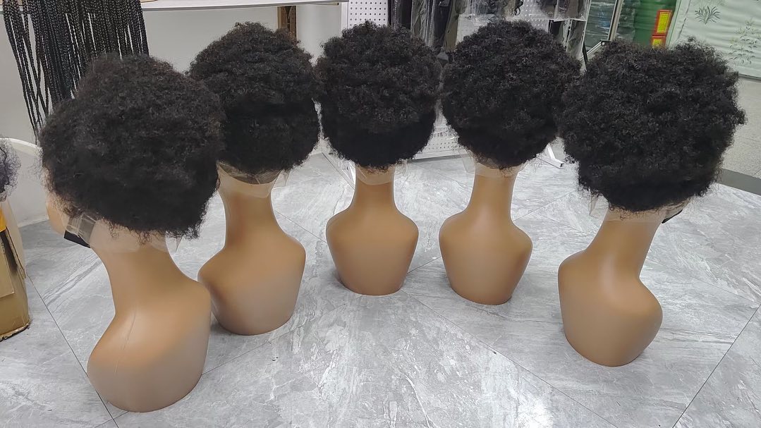 Samuel Hair Transparent Lace Wig, 12-30inch Afro Curly Virgin Human Hair Wig