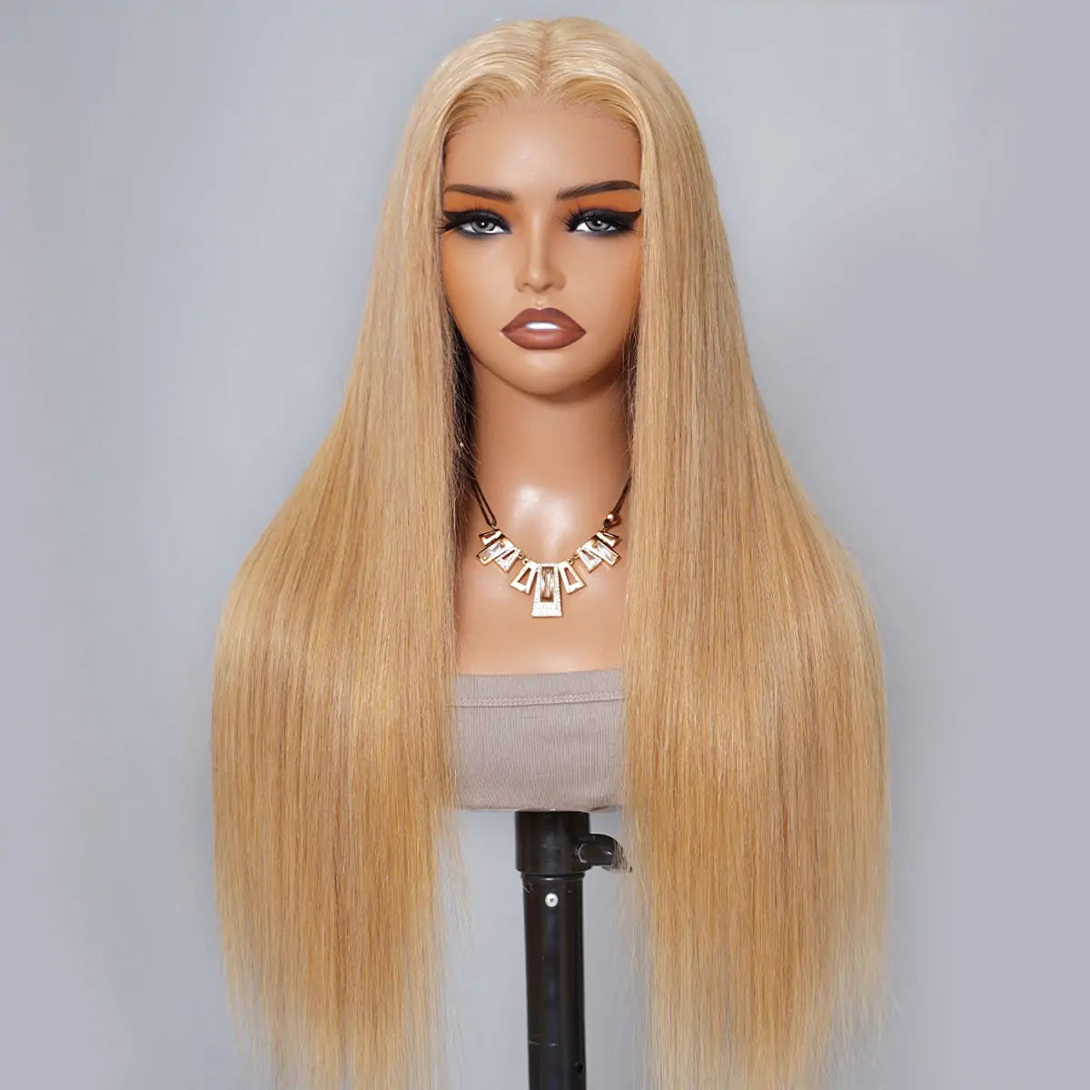 Samuel Hair 13*4 Transparent Frontal Lace Wig, 12-30inch #27 Honey Blonde Color Virgin Human Hair Lace Wig