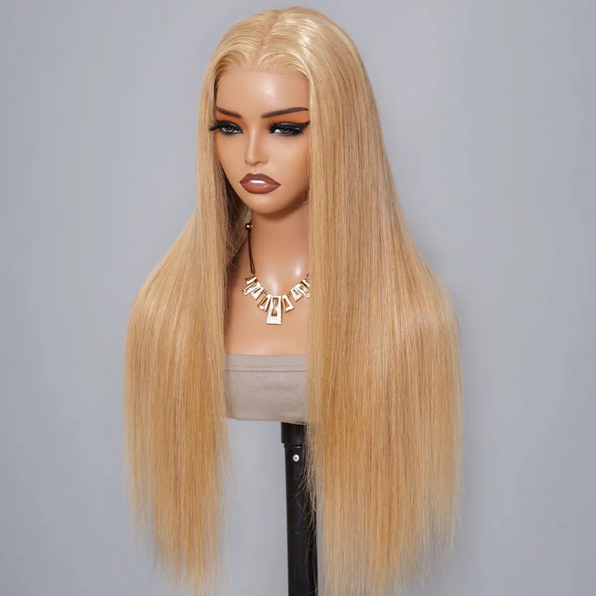 Samuel Hair 13*4 Transparent Frontal Lace Wig, 12-30inch #27 Honey Blonde Color Virgin Human Hair Lace Wig