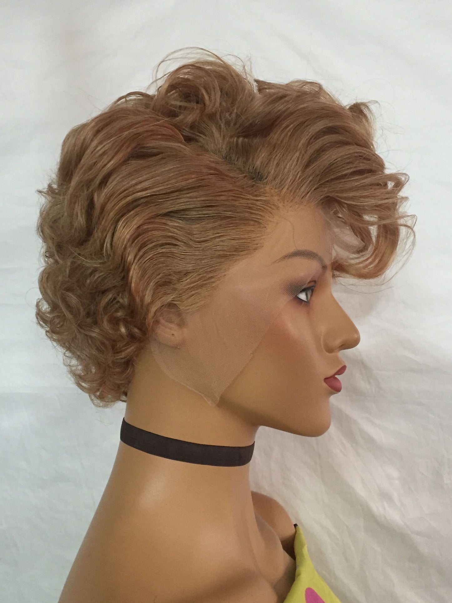 Samuel Hair 13*4 Transparent Lace Front Pixie Cut wig,Virgin Human Hair colored Wigs-16