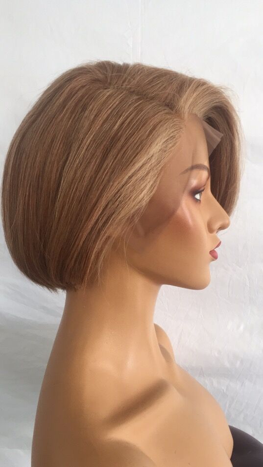 Samuel Hair 13*4 Transparent Lace Front Pixie Cut wig,Virgin Human Hair colored Wigs-15