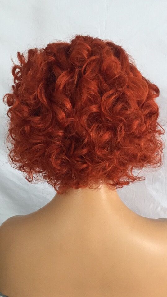Samuel Hair 13*4 Transparent Lace Front Pixie Cut wig,Virgin Human Hair colored Wigs-01