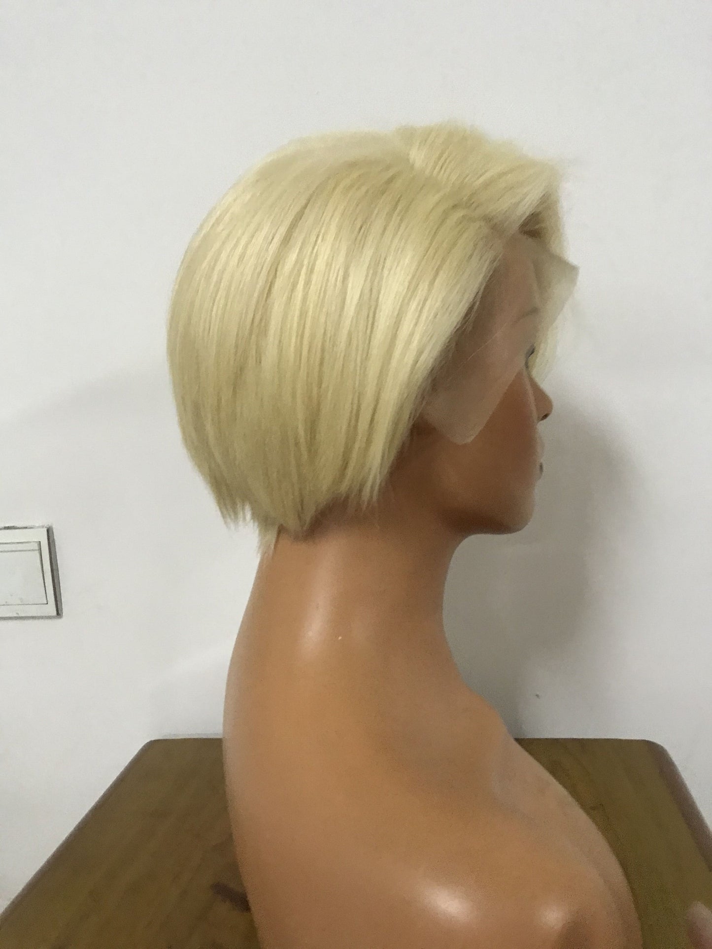 Samuel Hair 13*4 Transparent Lace Front Pixie Cut wig,Virgin Human Hair colored Wigs-09