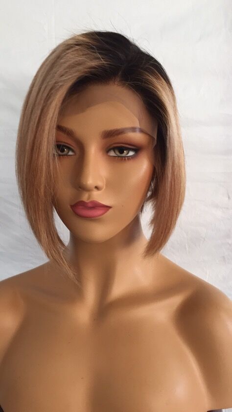 Samuel Hair 13*4 Transparent Lace Front Pixie Cut wig,Virgin Human Hair colored Wigs-19