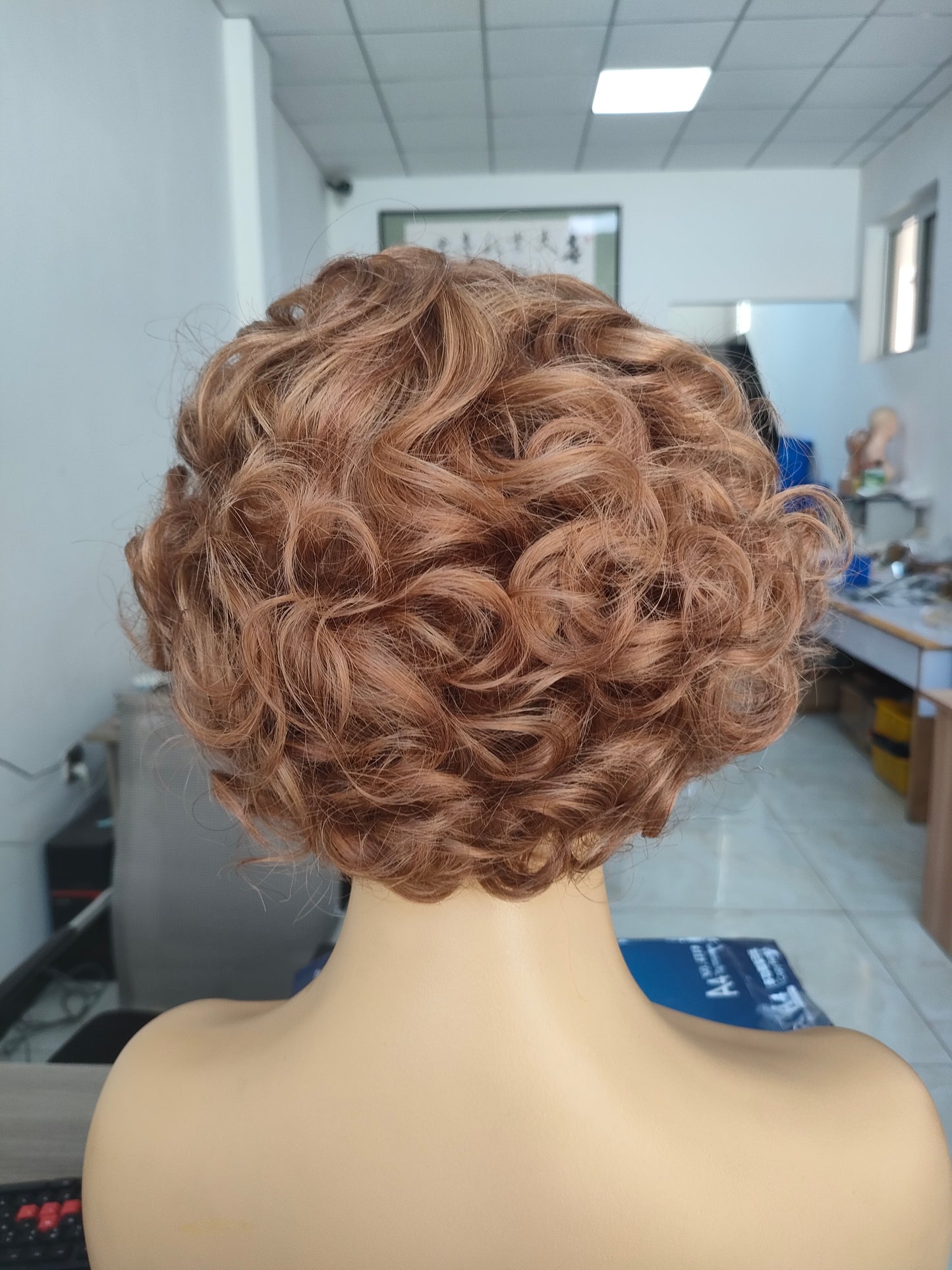 Samuel Hair 13*4 Transparent Lace Front Pixie Cut wig,Virgin Human Hair colored Wigs-17