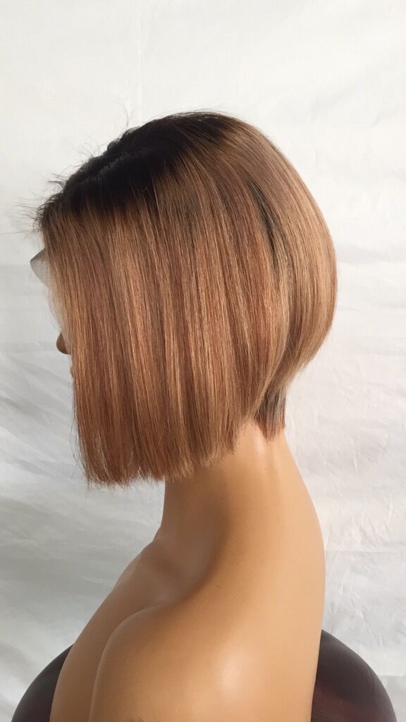 Samuel Hair 13*4 Transparent Lace Front Pixie Cut wig,Virgin Human Hair colored Wigs-19